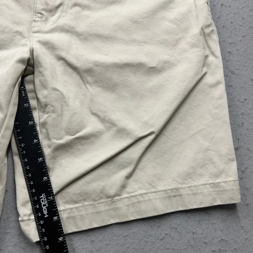 Polo Ralph Lauren Mens Khaki‎ Chino Shorts Size 33 Tan Cotton Flat Front 1633